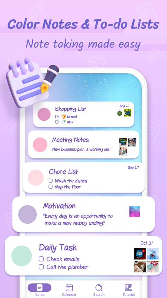 #1. Color Notes With Lock & To Do (iOS) 由: ZipoApps