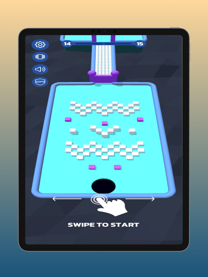 Color Hole Cube Block Fill 3D