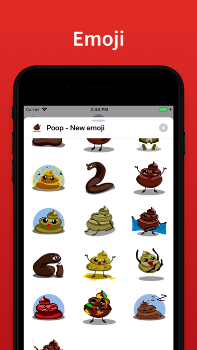 Screenshot #2 pour Poop emoji & Stickers for text