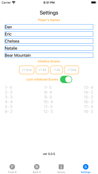 Basic Scorecard 2 Screenshot