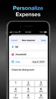 expense air - spending tracker iphone screenshot 3