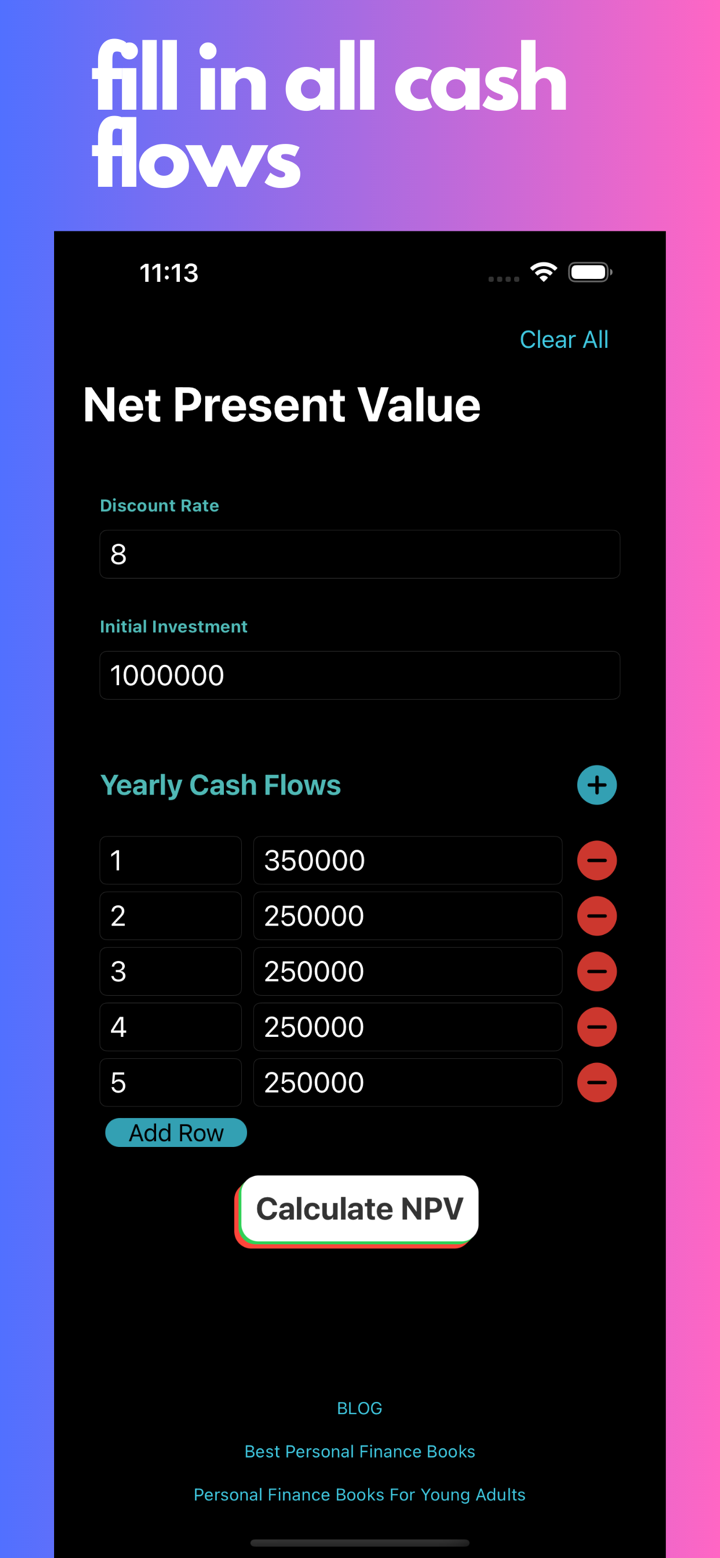 NPV Calculator screenshot 5