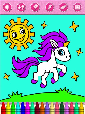 Pony Unicorn Coloring Bookのおすすめ画像5