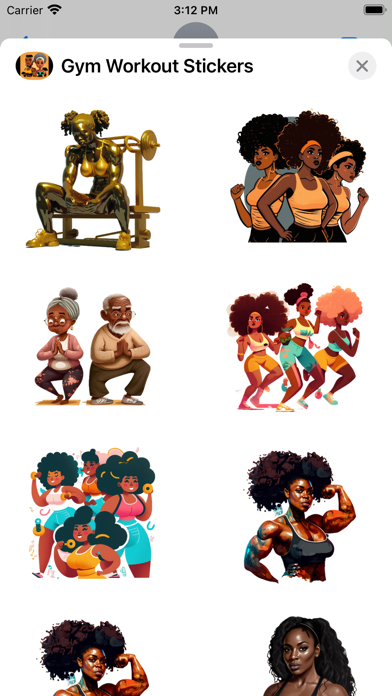 Gym Workout Stickers Screenshot
