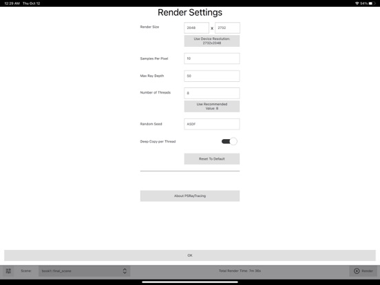 PSRayTracing iPad screenshot 3 - Developer Tools app