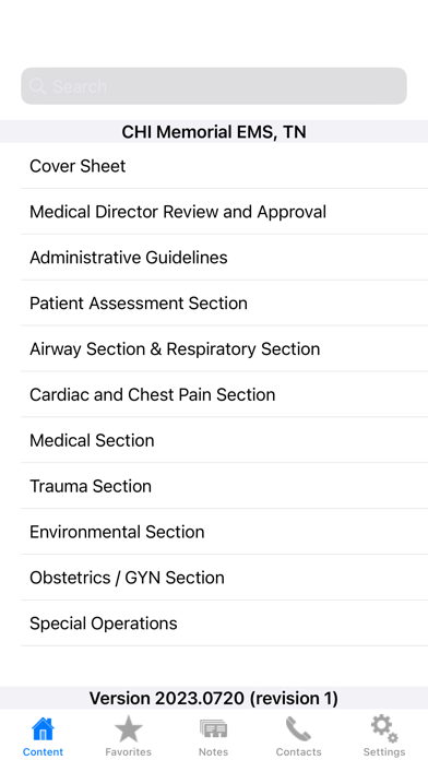 CHI Memorial EMS Protocols iPhone screenshot 2 - Medical app