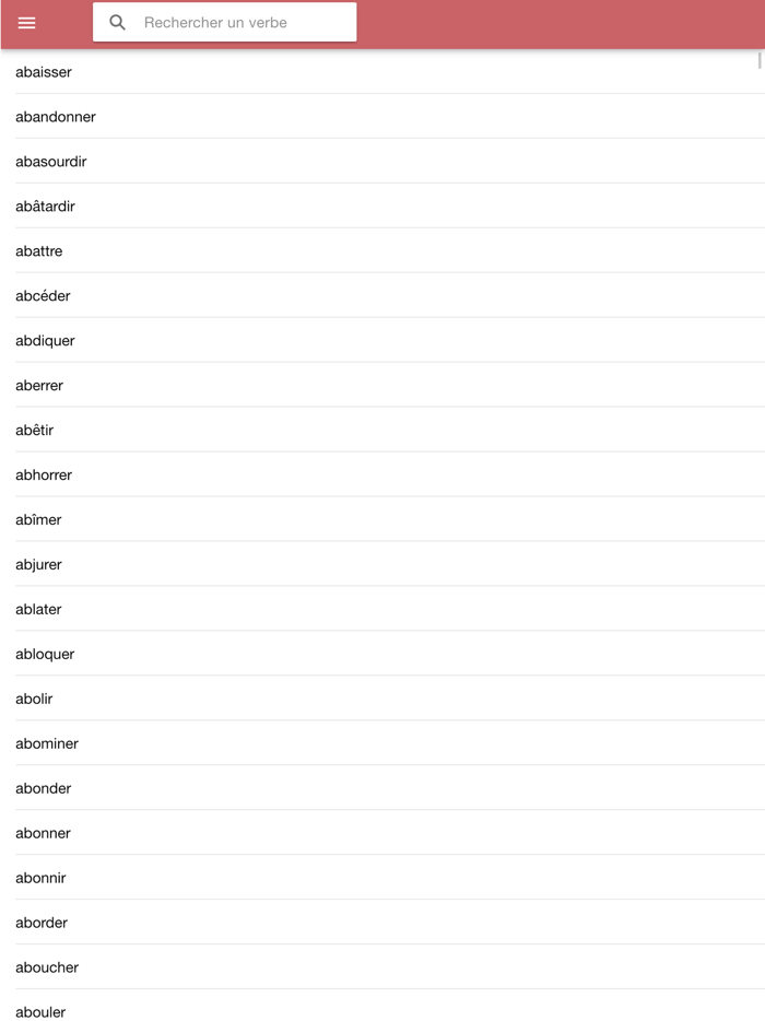 Simple French conjugator