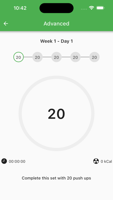200 PushUps Training Screenshot
