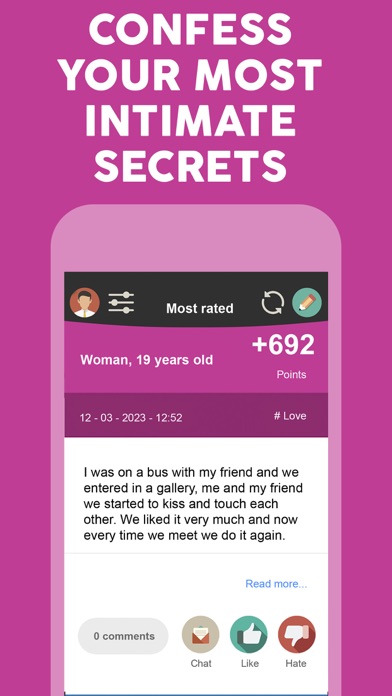 Secret live chat joy Screenshot