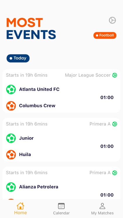 Most Events: Football