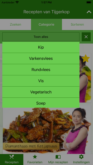Tijgerkop Recepten Screenshot