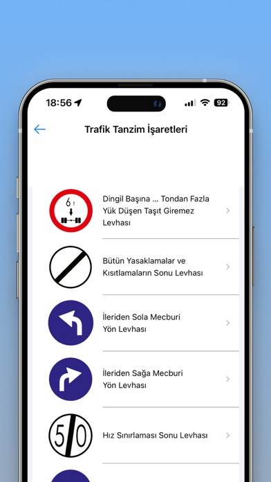 Driver License : Traffic Signs Screenshot