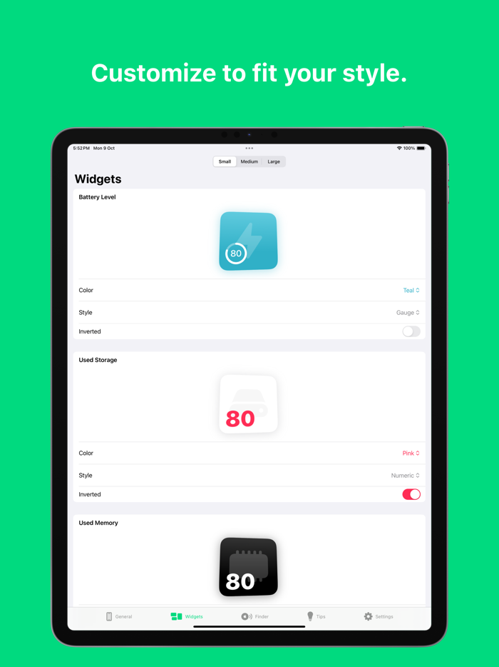 Electron Battery Widgets