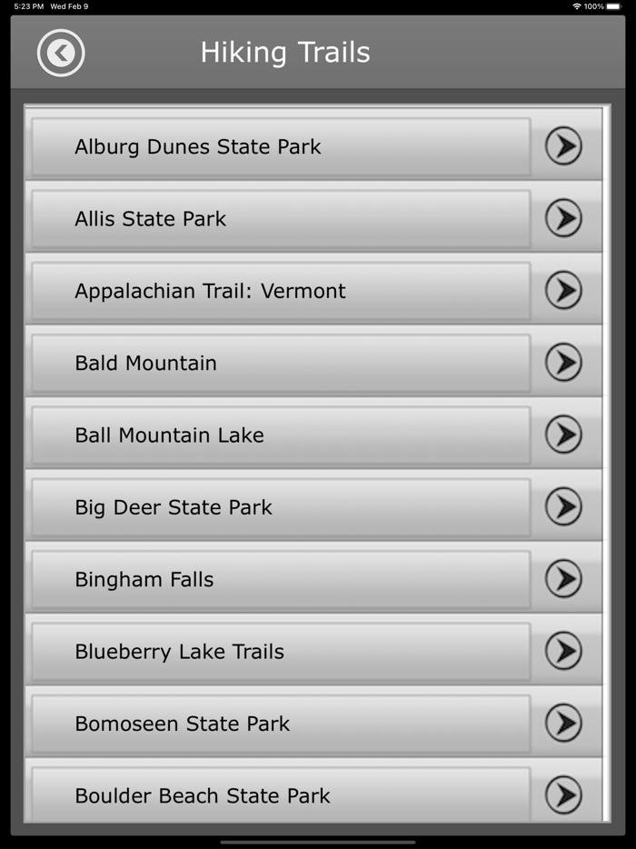 Vermont-Camping and TrailsParks