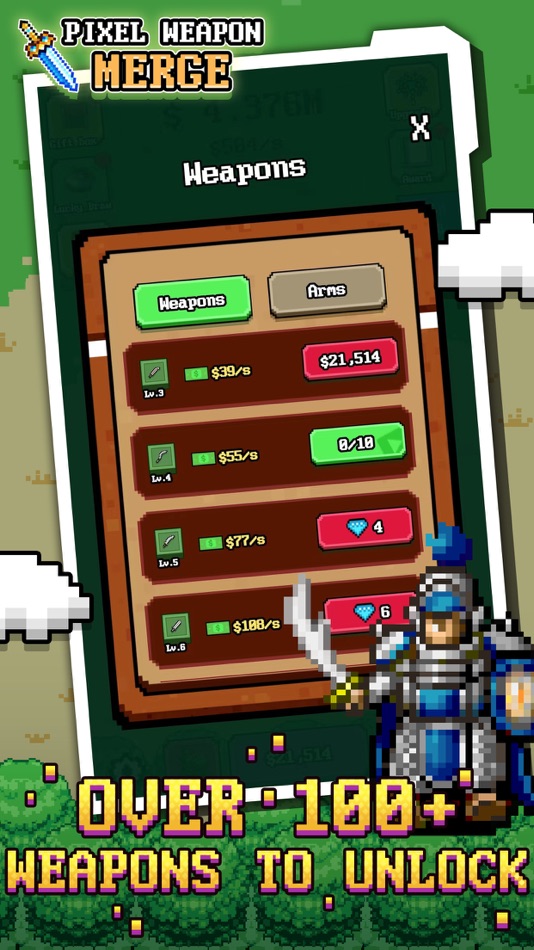 #4. Pixel Weapon Merge (iOS) Podle: 晓云 陈