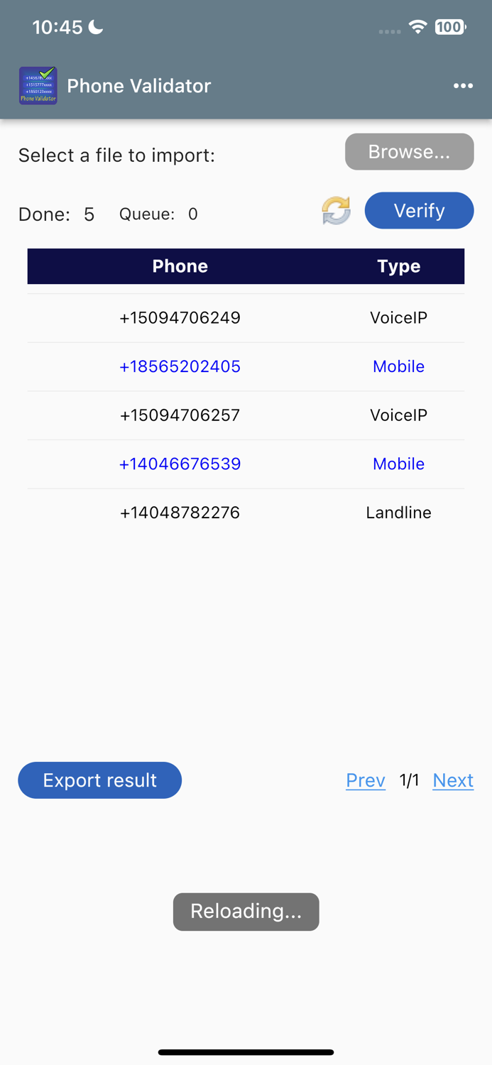 Phone Validator