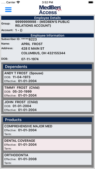 Holzer / MedBen Screenshot
