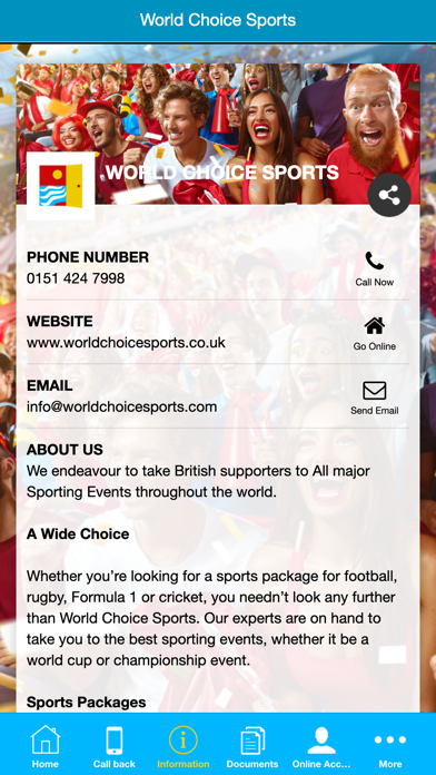 World Choice Sports App Screenshot