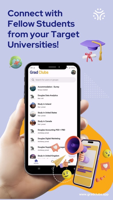 Grad Clubs Screenshot