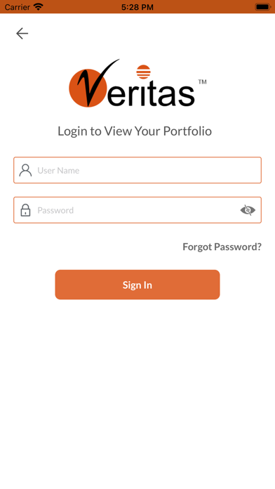 Veritas Mutual Fund Screenshot