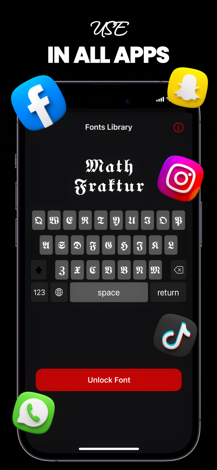 Fonts Up Keyboard for iPhone