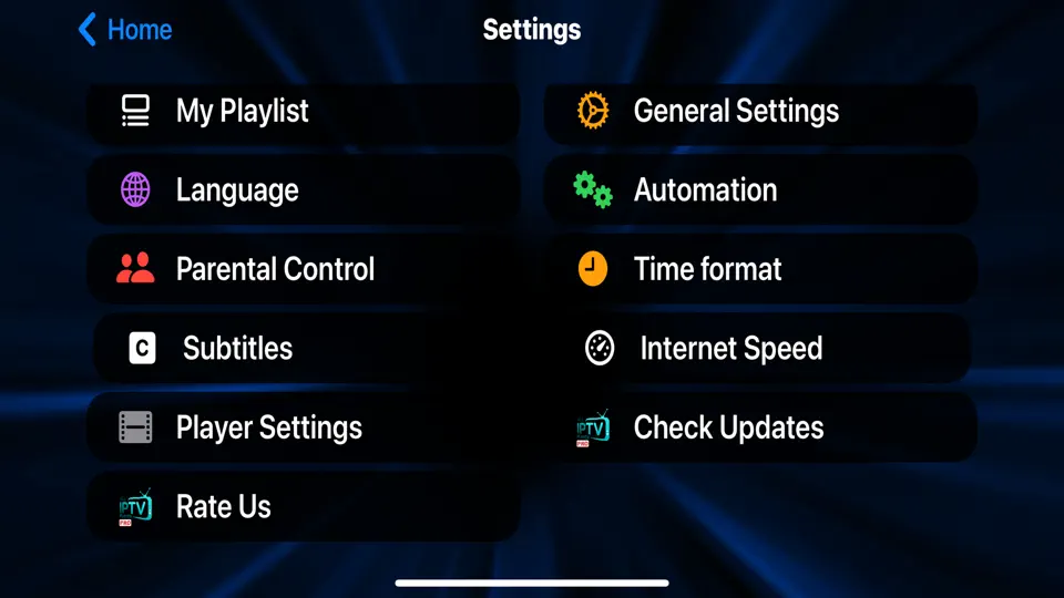 Captura de pantalla de ALL IPTV PLAYER Pro en iPhone 7