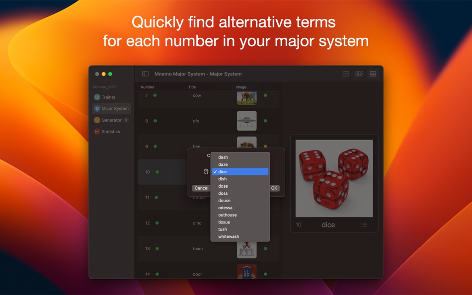 #2. Mnemo Major System (macOS) Podle: Gerald Reindl