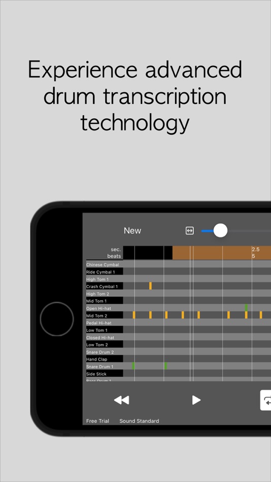 #2. Drums Transcriber (iOS) Podle: Hikaru Tsuyumine
