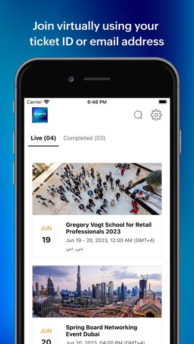 MECS+R – Events & Conference Screenshot