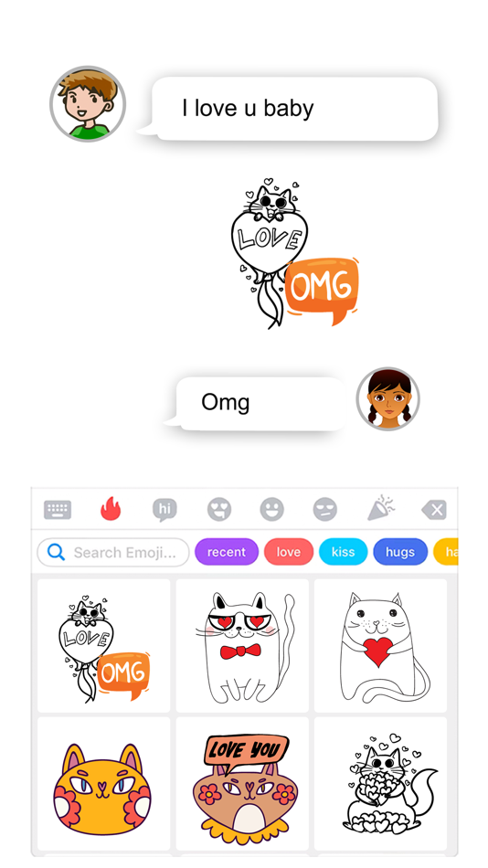 #4. Cute Cat Doodle Stickers (iOS) De: Neeraj .