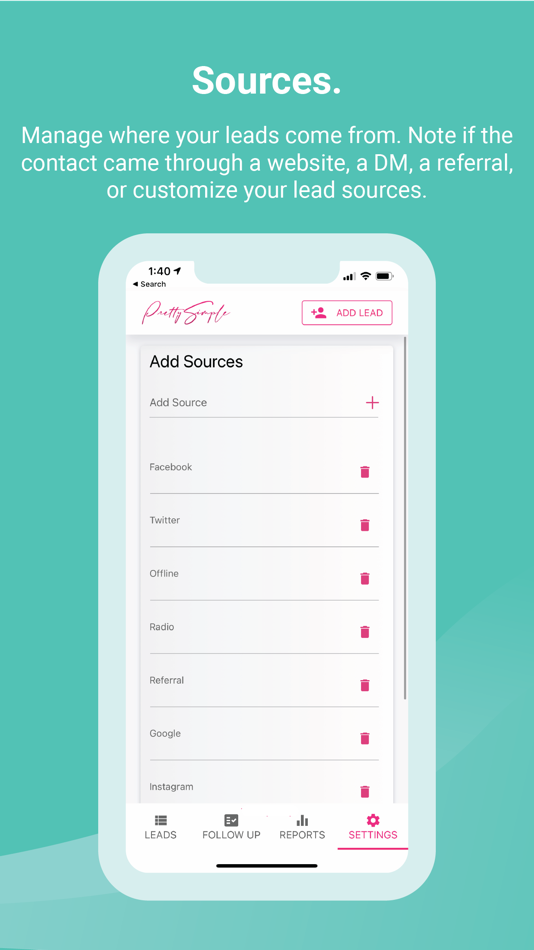 #7. PrettySimple - Lead Tracker (iOS) Podle: Pretty Simple Tech LLC