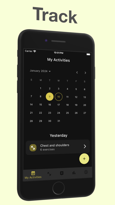 Fitness Journal: track workout Screenshot