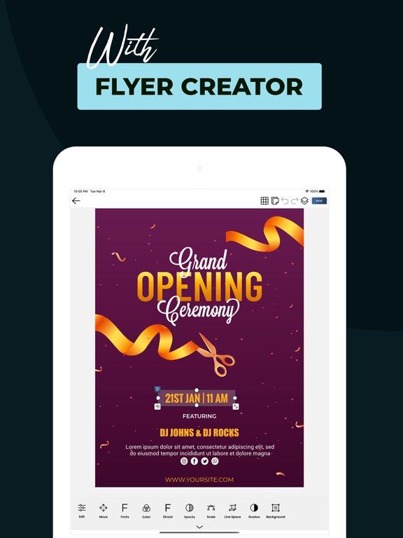 Invitation Card Maker(RSVP) iPad screenshot 7 - Graphics & Design app