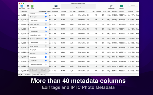 ‎Image Metadata Master Screenshot