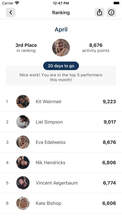 Optimum EGYM Training Screenshot
