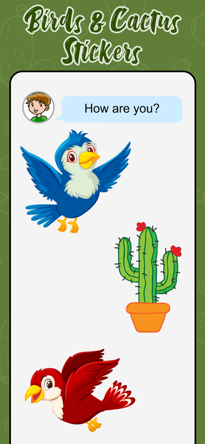Birds and Cactus Stickers