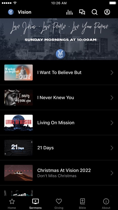 Vision Church NC Screenshot