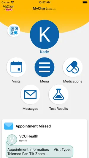 VCU Health MyChart screenshot 1