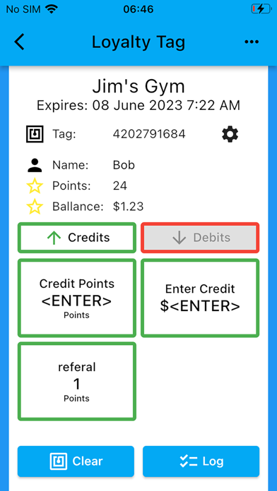Loyalty Tag Screenshot