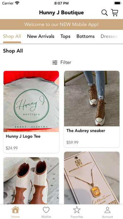 Hunny J Boutique Screenshot