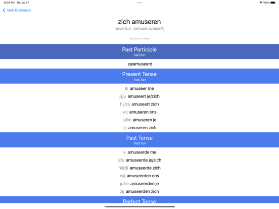 Dutch Verb Blitz iPad app afbeelding 3