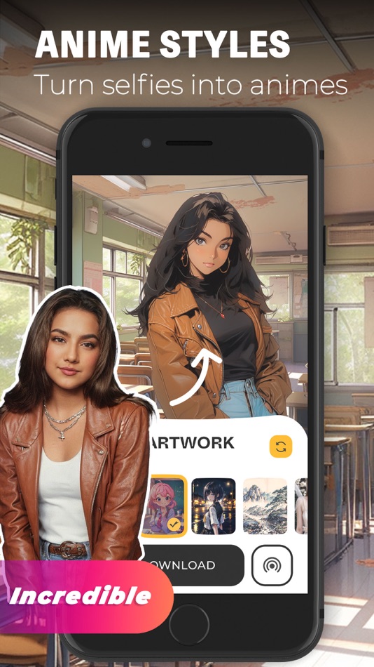 #8. AI Inspire -AI Portraits Maker (iOS) 由: Flame AI Art Creatives