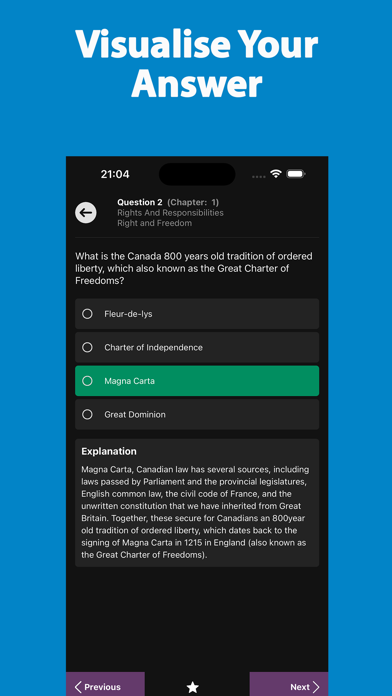 Canadian Citizenship Test:2025 Screenshot