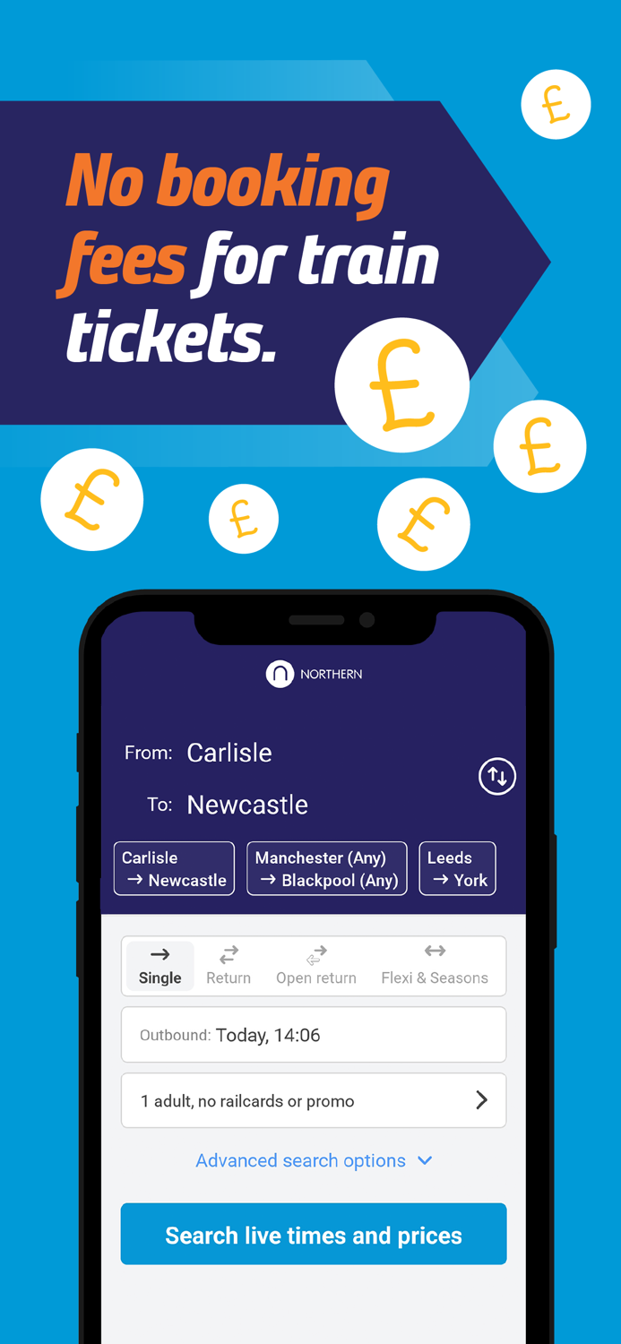 Northern train tickets and times