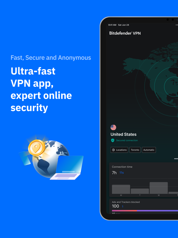 Bitdefender VPN: Fast & Secureのおすすめ画像1