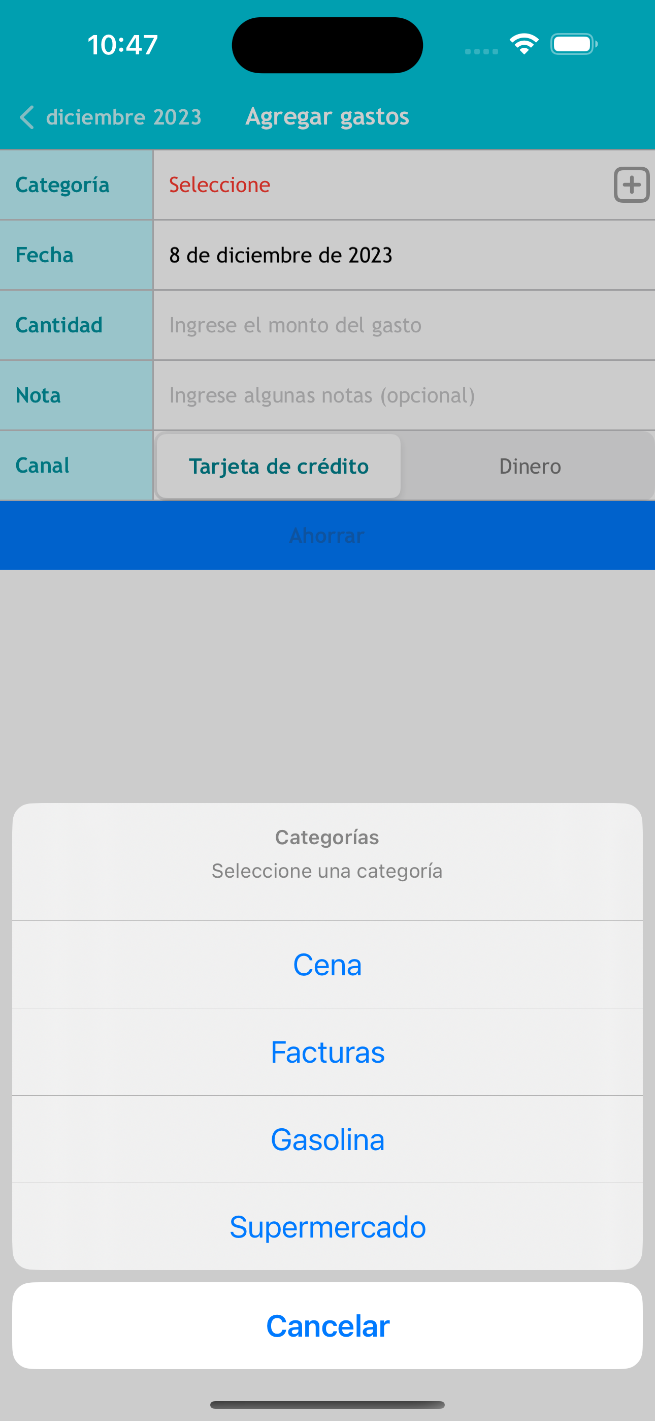 Gastos: Gestión de gastos