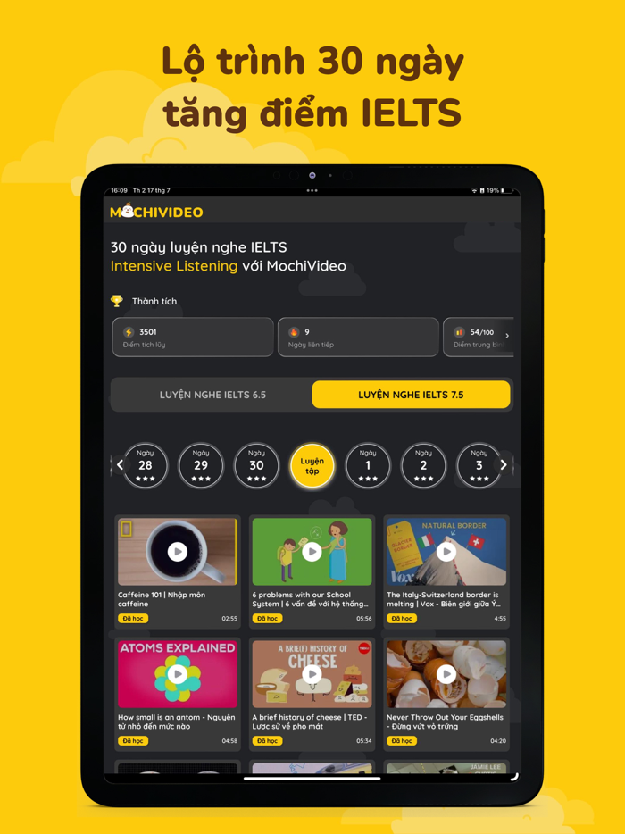 MochiVideo - Luyện nghe IELTS