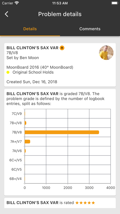 Moon Board Screenshot