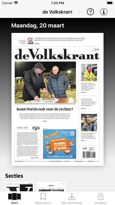 Screenshot #1 pour de Volkskrant Krant