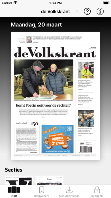 de Volkskrant Krant Screenshot